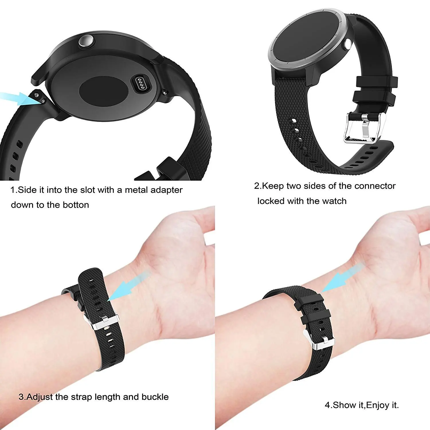 Duszake сменный силиконовый ремень для Garmin Vivoactive3 Vivomove HR 20 мм умный Браслет для Garmin Vivomove/vivoactiv 3 Band