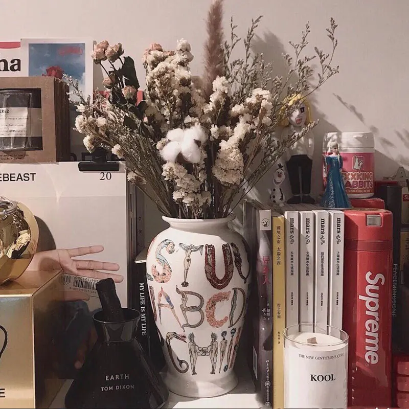 Персонализированная модная ваза Alphaet керамическая для цветов наполнитель