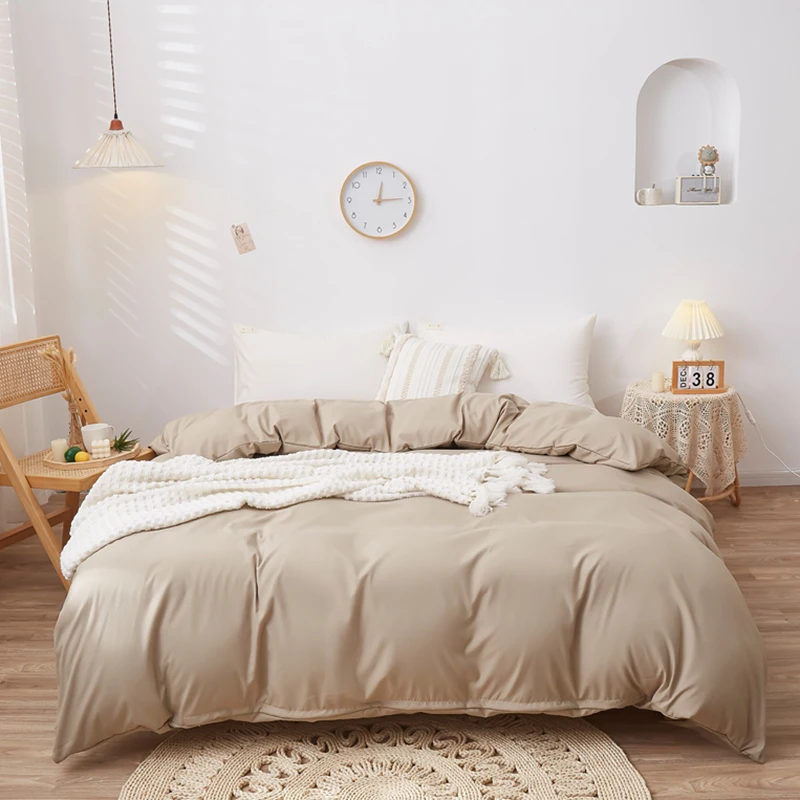 

1 шт. 100% натуральный хлопок Пододеяльник 220x240cm высокое качество Однотонная одежда коричневый активные окрашенная Стёганое одеяло крышка дв...