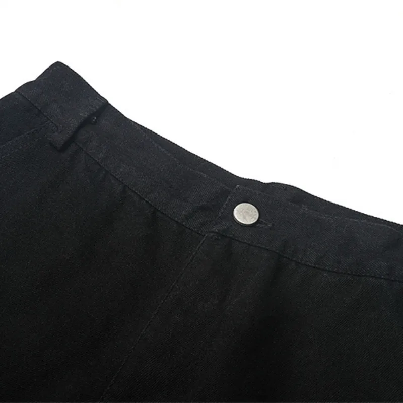 2021 Reflective Skeleton Patch Embroidery Punk Men Hip Hop Jeans Trousers Dark Streetwear Stylish Slim Denim Pants Pantalones