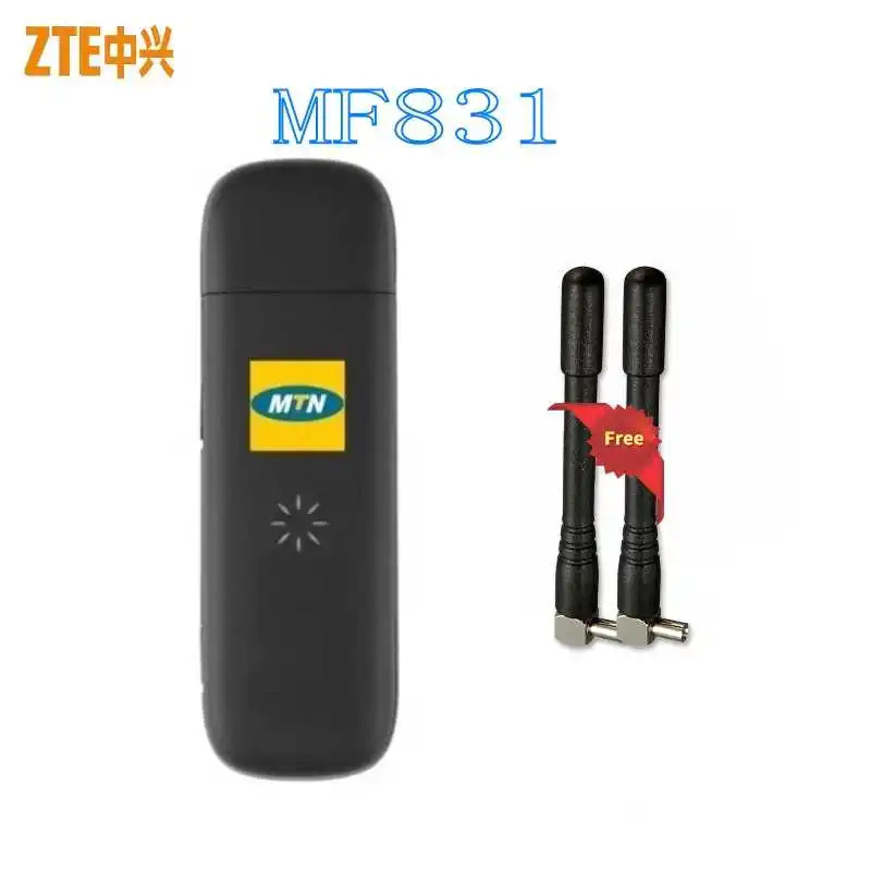 

Разблокированный ZTE MF831 4G USB LTE Dongle 150 Мбит/с карта данных модем MBB Stick Plus 2 шт. антенны