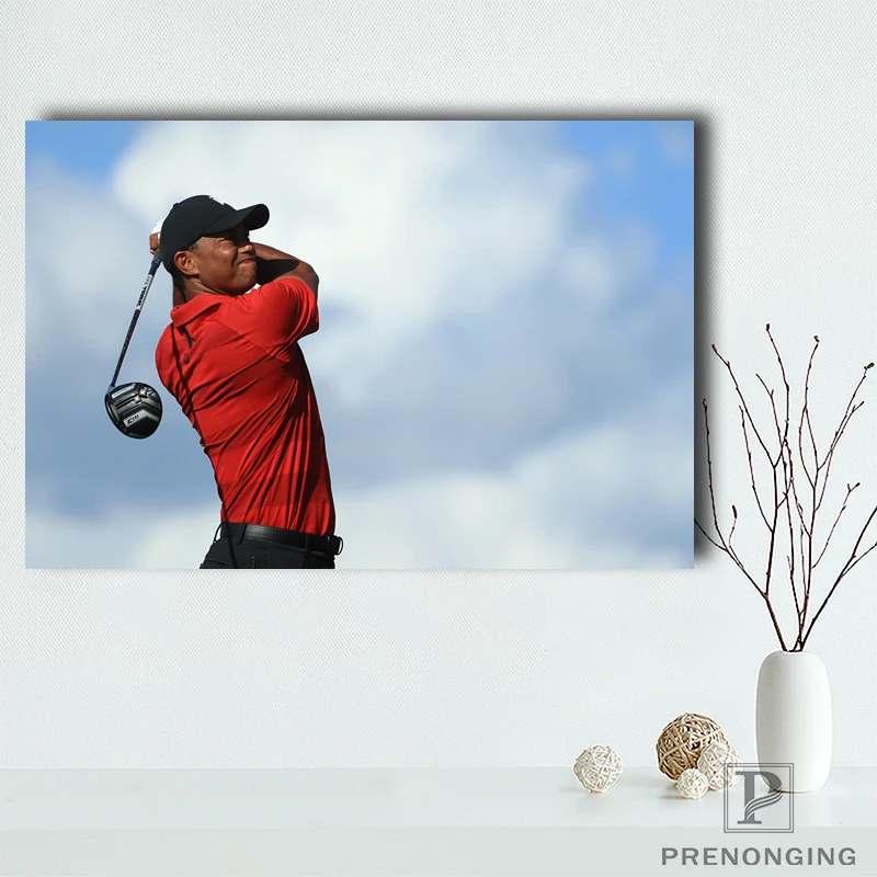 Холст постер из шелковой ткани P0216 тигровый лес получение птичек Eldrick Tont Golf Sport