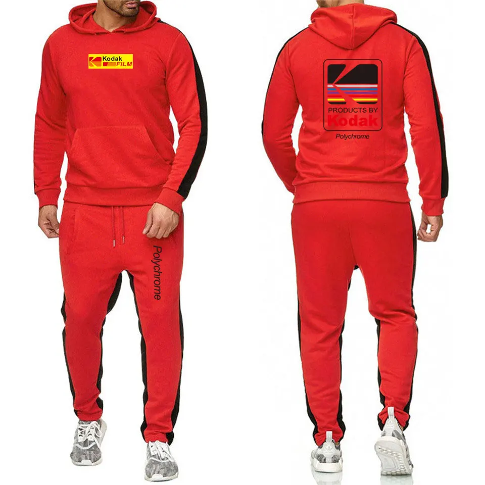 Харадзюку Лидер продаж kodak толстовки белые мужские спортивные комплекты хип-хоп