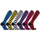 1 пара мужские Спортивные Компрессионные носки полосатые длинные теплые чулки для путешествий Спорт Футбол носки для бега до колена