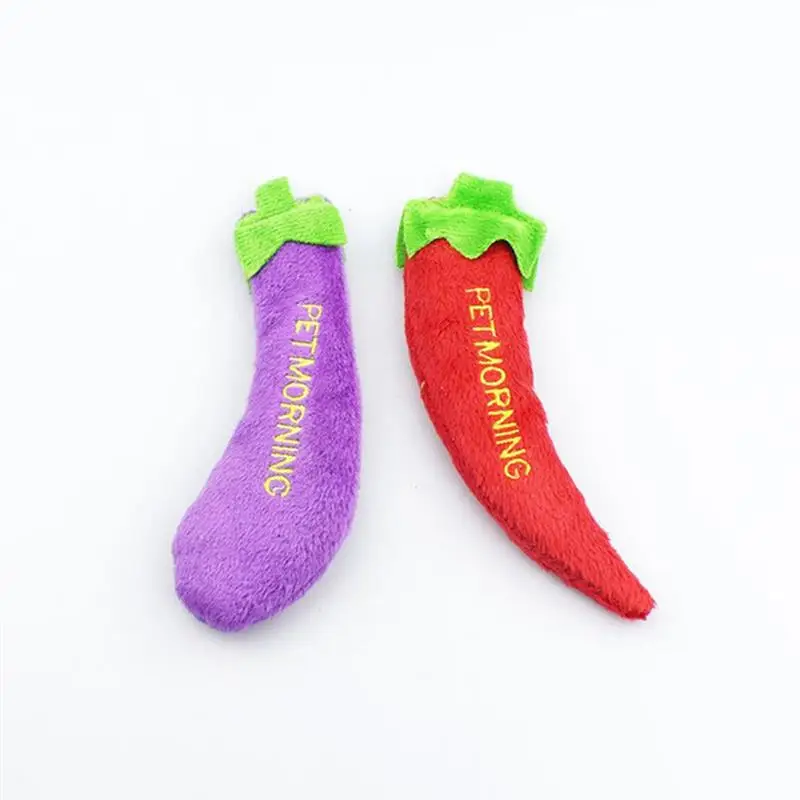 Многоцветная игрушка для кошек в виде овощей милая плюшевая форме перца моркови