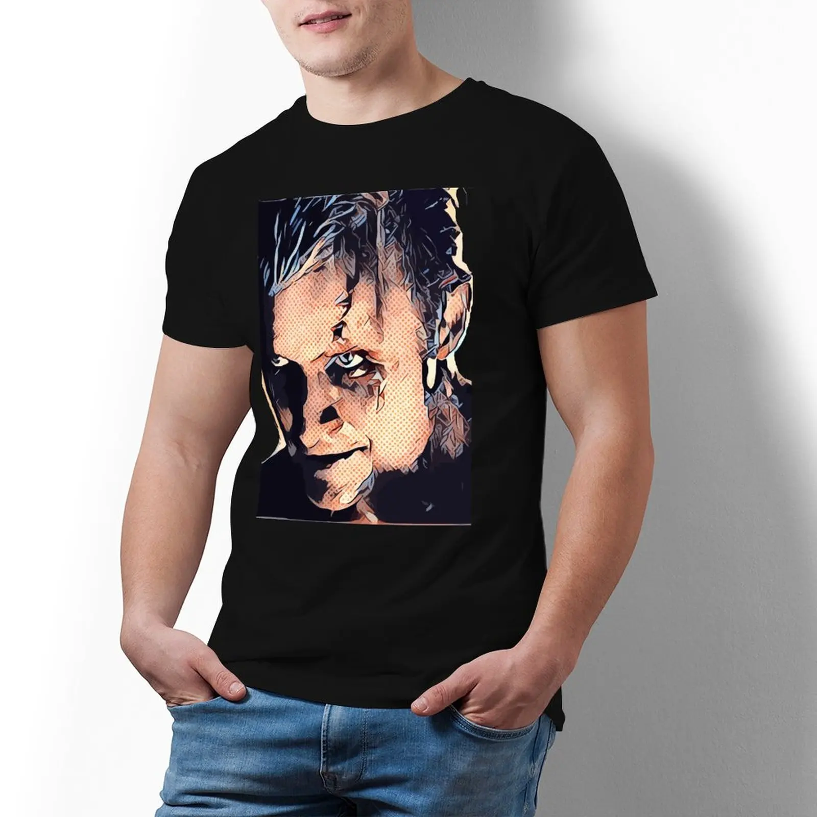 

Мужская Повседневная футболка с коротким рукавом и принтом, 100 хлопок