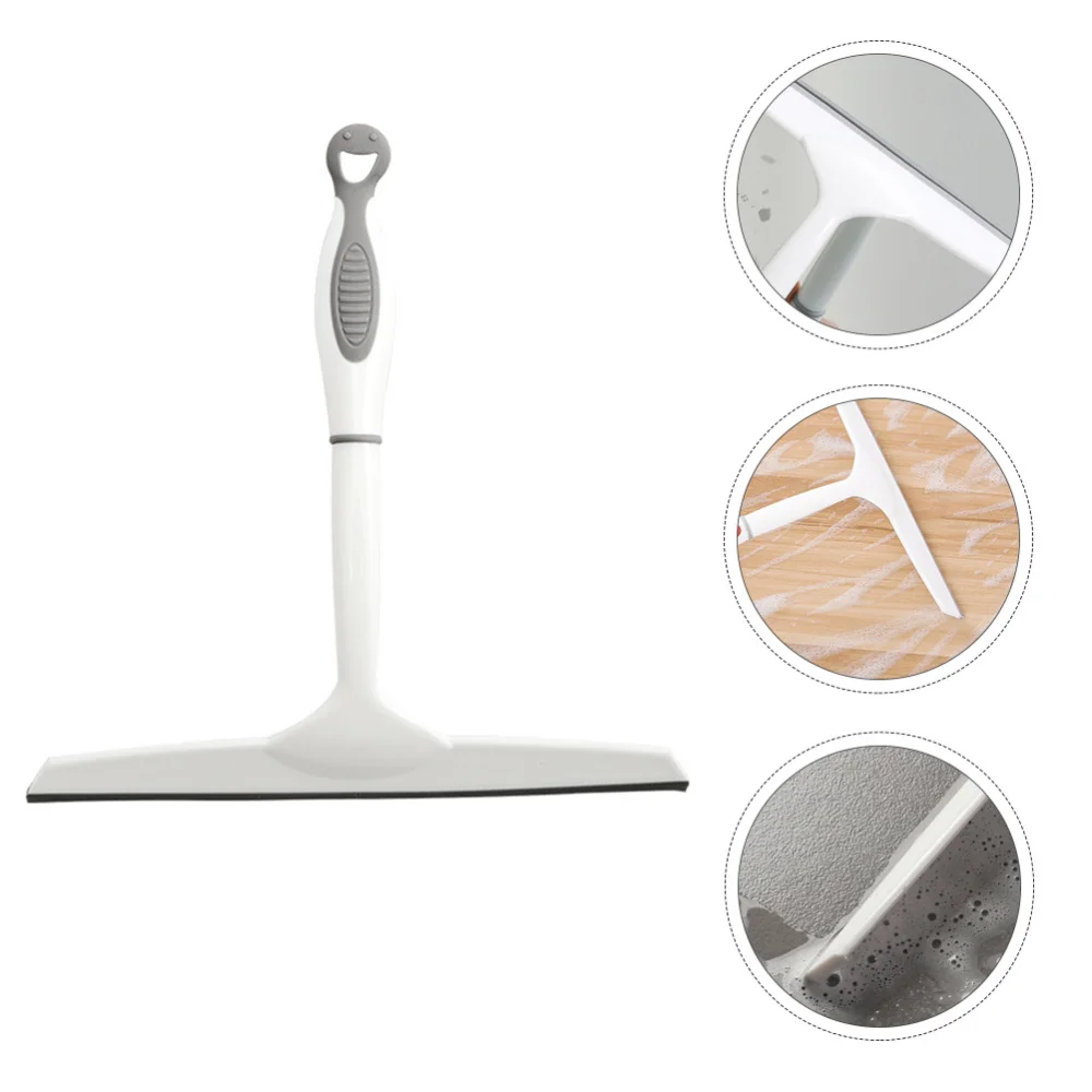 

1 Pc Multipurpose Scraper Glass Wiper Nonslip Shower Squeegee with Handle