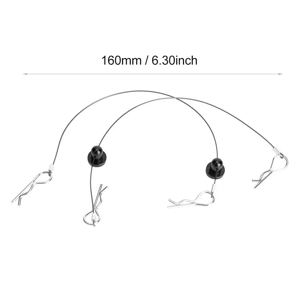 2Pcs 160mm RC Body Shell Clip Metal R Pin Rod Anti-Lost Wire for 1/10 Model Car Fits snugly and is easy to disassemble toy part | Игрушки и