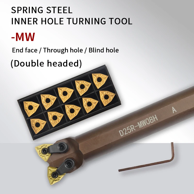 

-MW Spring steel Internal Turning Tool Holder D16/20R-MW04/D25R-MW08R/L/H for Carbide Inserts WNMG Lathe Bar CNC Cutting Tools