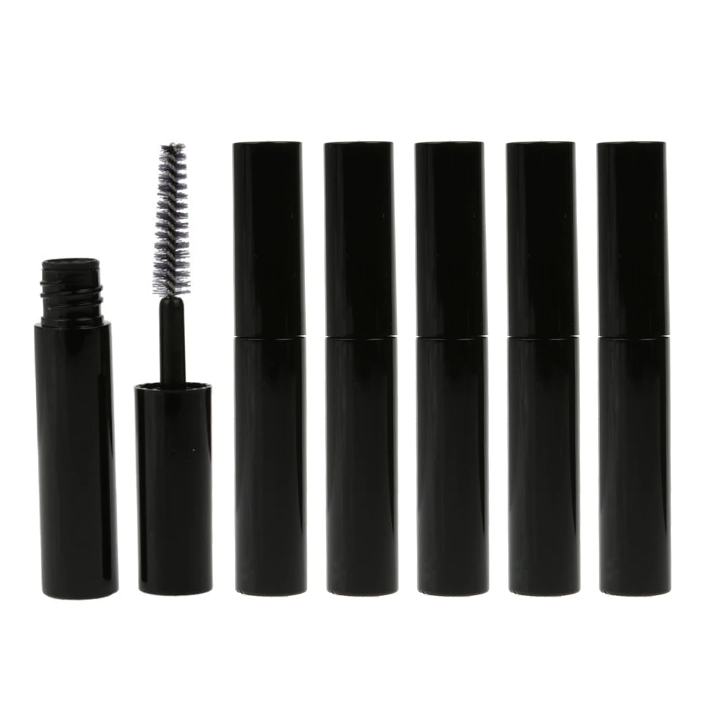 

Pack of 6 Black Empty Eyelashes Mascara Vials Lashes Liquid Container Bottle