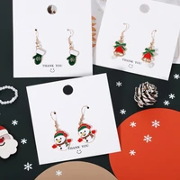 34 style christmas earring bell hook christmas tree stud santa claus elk charm eardrop for women festival gift party accessories