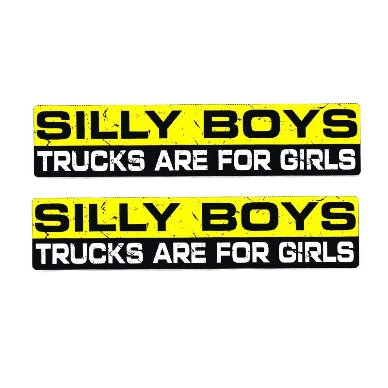 

Aliauto 2 X Warning Car Sticker Funny Silly Boys Trucks Are for Girls PVC Waterproof Sunscreen Decal,15cm*3cm