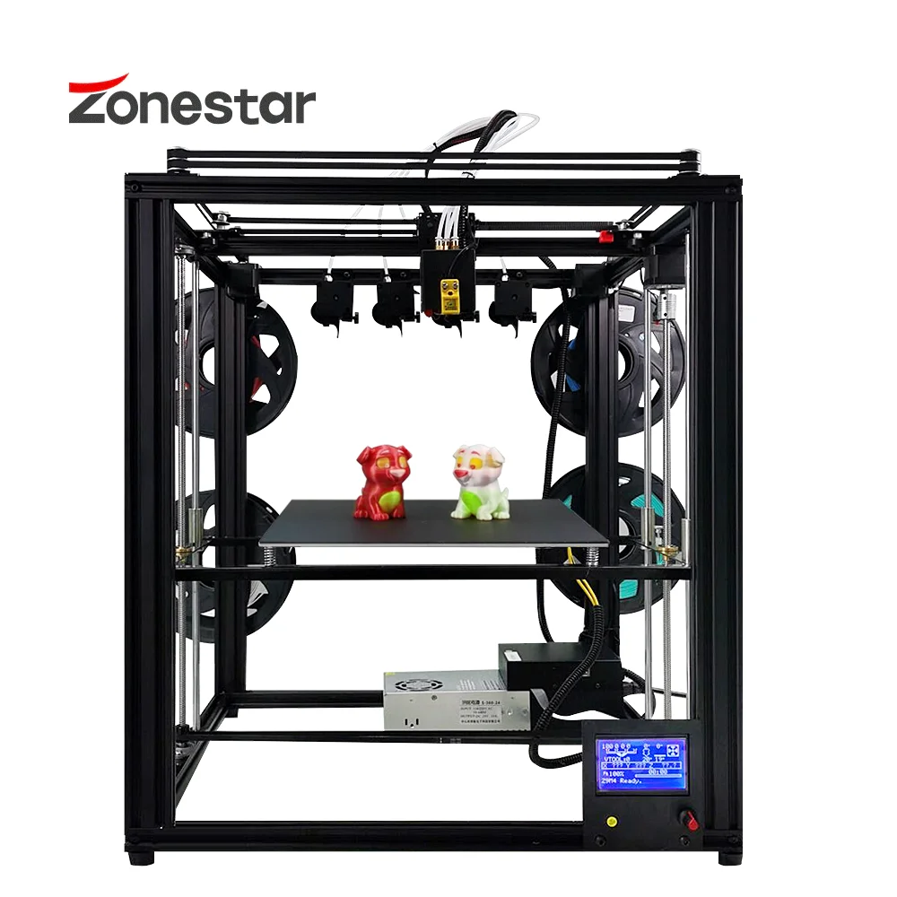 ZONESTAR Z9M4 мульти 4 цвета экструдеры FDM рамка большого размера структура в 1 из