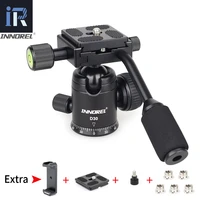d30 ball head with handle cnc panoramic tripod head q r plate camera mount for dslr cellphone mobile phone camcorder telescope