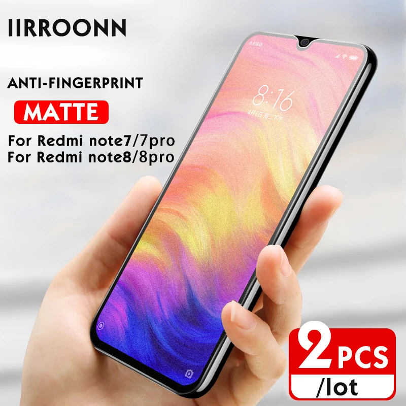 Матовое закаленное стекло 2 шт./лот для Xiaomi Redmi note 7 8 pro Защита экрана redmi note8 note7 6D с