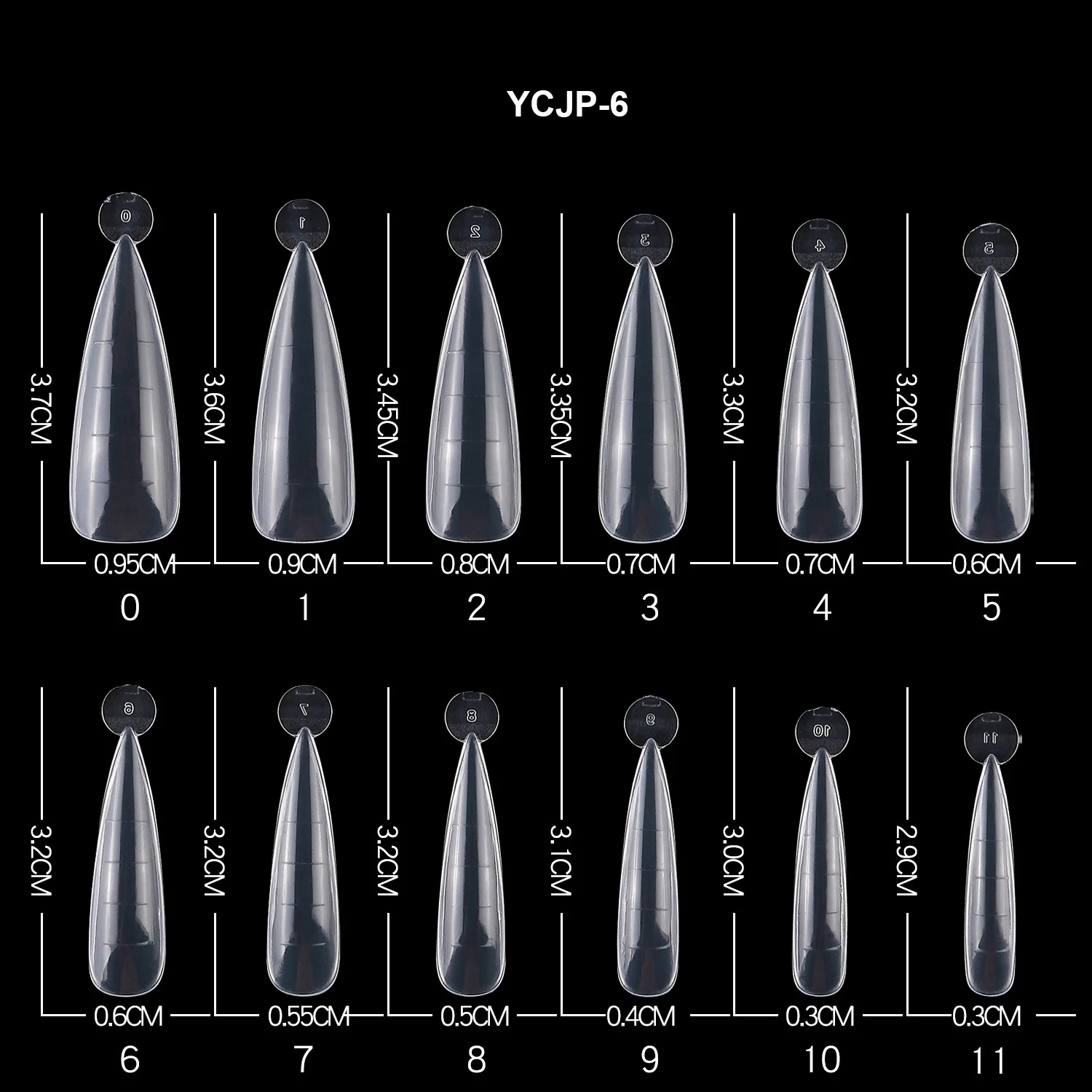 Форма для быстрого наращивания ногтей 120 шт. Типсы на шпильках двойные формы