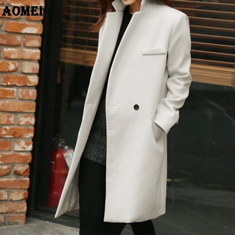 Женское шерстяное пальто облегающее длинное кашемировое кардиган элегантная