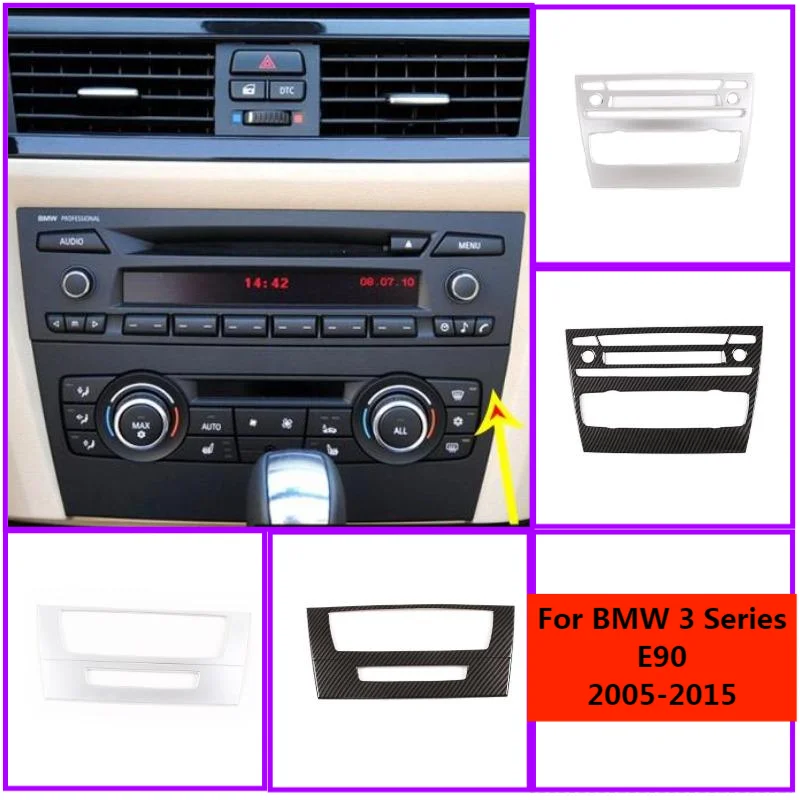 

For BMW 3 Series E90 2005-2012 ABS Carbon Fiber Central Control Air Conditioner Volume Knob Panel Frame Decorate Car Accessories