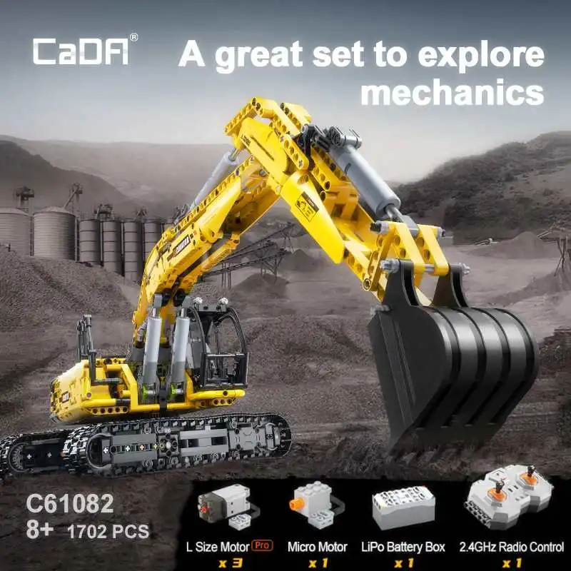 1702 шт. детский моторизованный высокотехнологичный экскаватор C61082 | Игрушки и