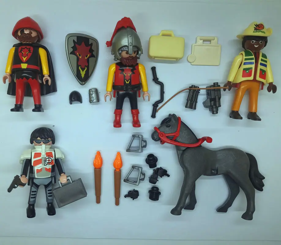 5 шт. Свободные Фигурки рыцарской лошади от Playmobil 1K|Игровые фигурки и