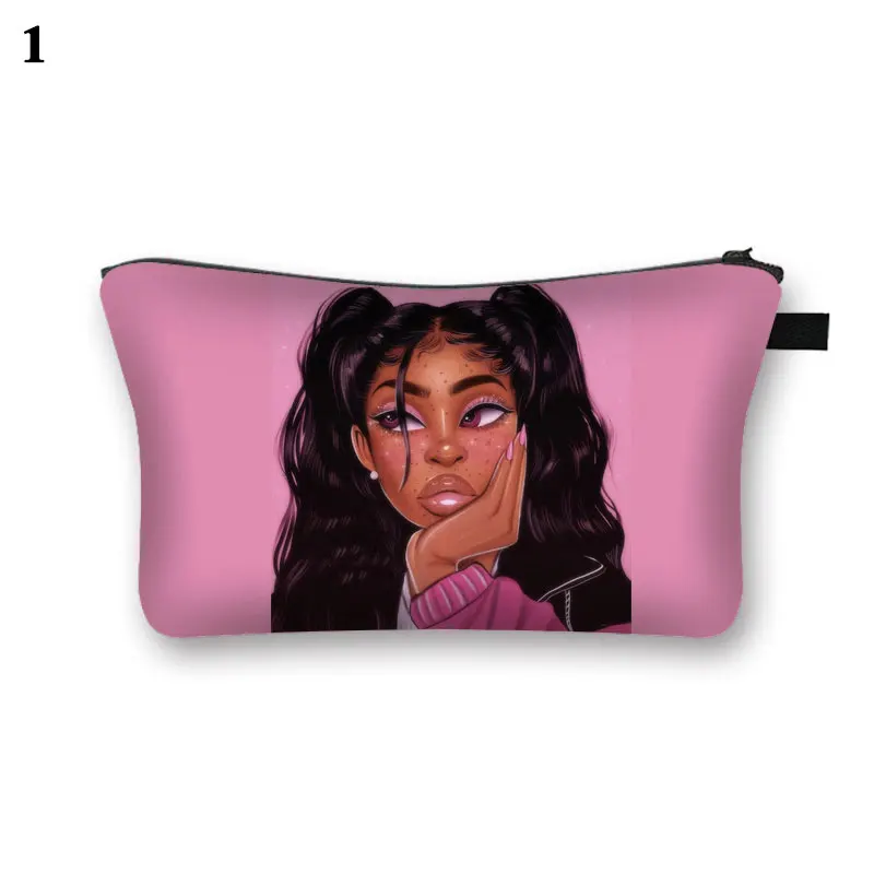 

New Women Makeup Bag Africa Cosmetic Bag Girl Print Washing Bag Female Travel Organizer Bag Pouch Cute Ladies Toiletry Tools