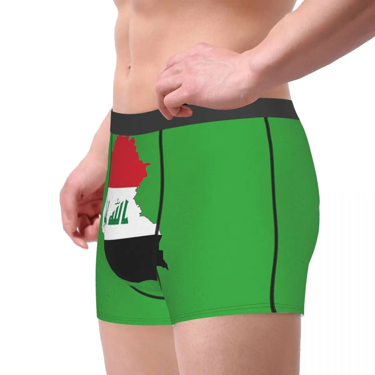 Flag Map Of Iraq Case & Cover Men's Boxer Briefs R301 Funny Vintage elastic pants for men