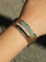 yuokiaa crystal beaded female handmade bracelets for girl fashion bangles jewelry gifts elastic rope boho pulsera trendy chain