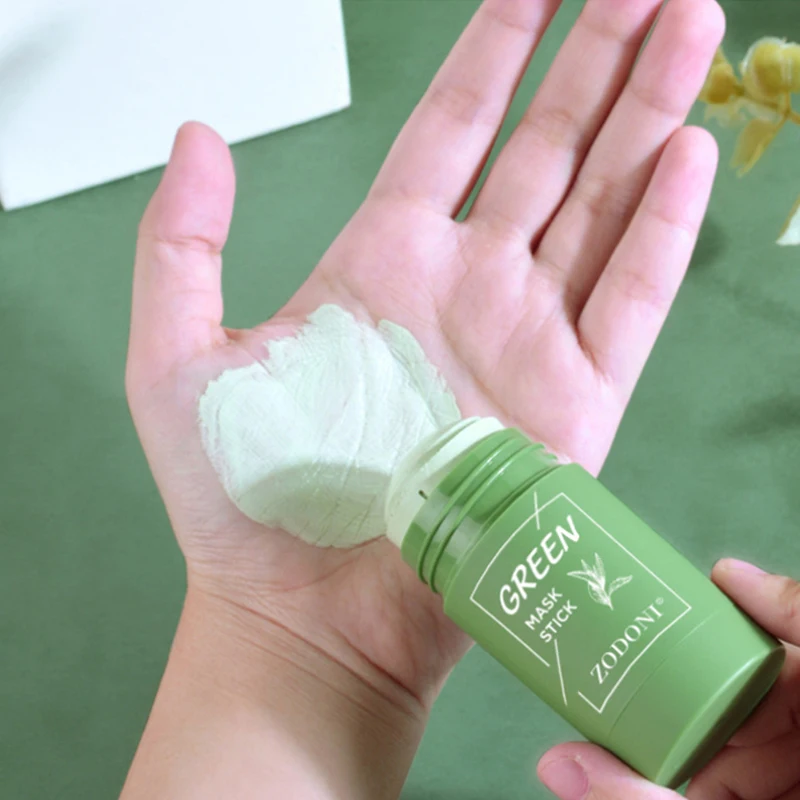 

New Eggplant Green Tea Mask Stick Oil Control Purifying Clay Moisturizing Cleansing Solid Mask Beauty Face Care TSLM2