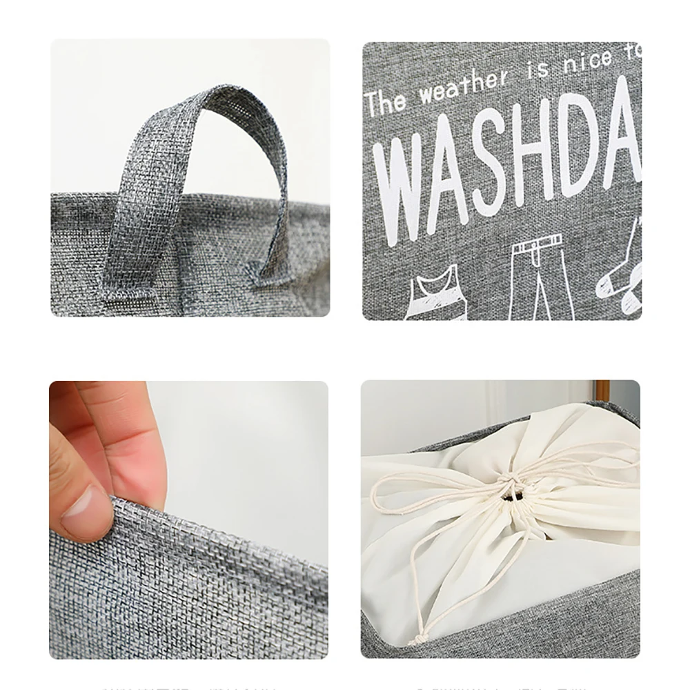 

Super Large Size Storage Bag Clothing Toys Socks Save Space Foldable Linen Storage Organizer 44*33*54 cm