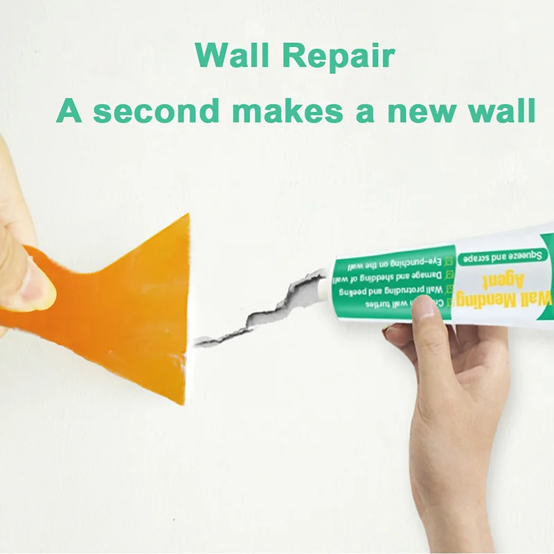 

Wall Mending Agent Repair Cream Walls Patch Repair Crack Latex Paint Waterproof Gypsum Quick Drying Paint Gap Repairing Valid