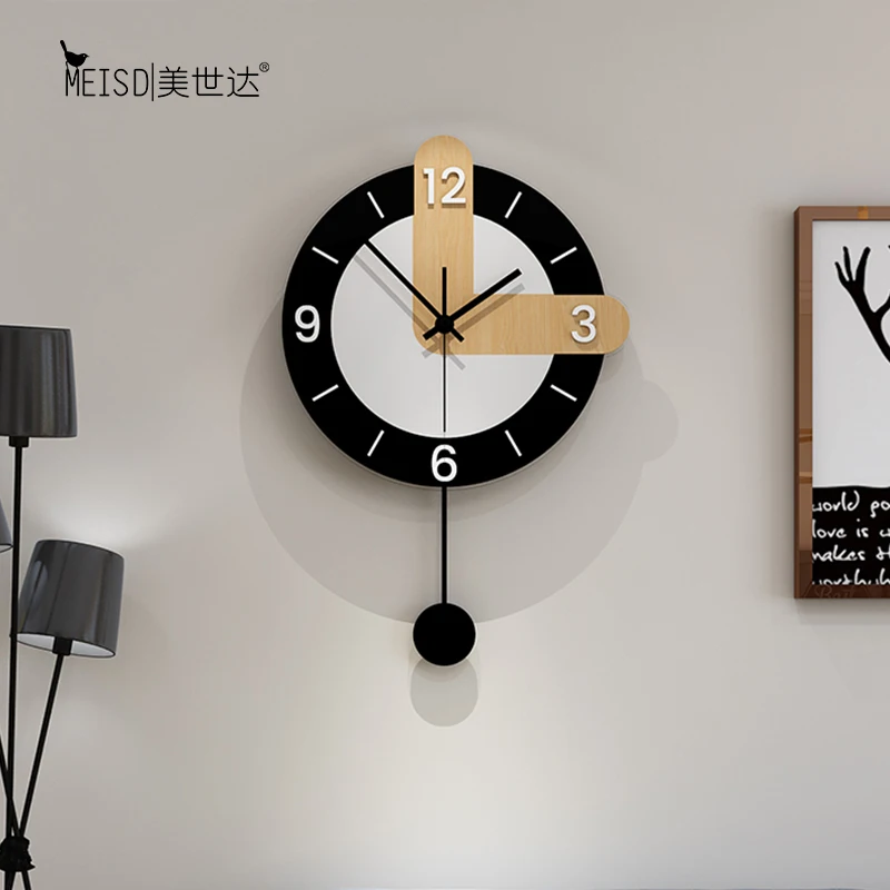 Большие простые бесшумные акриловые декоративные Swingable настенные часы
