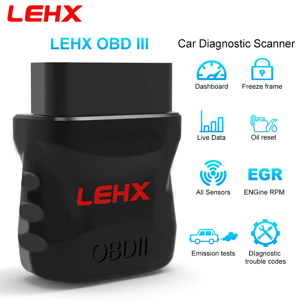 LEHX автомобильный OBD2 сканер Bluetooth 4 0 OBD 2 диагностический инструмент для IOS Android ПК ELM