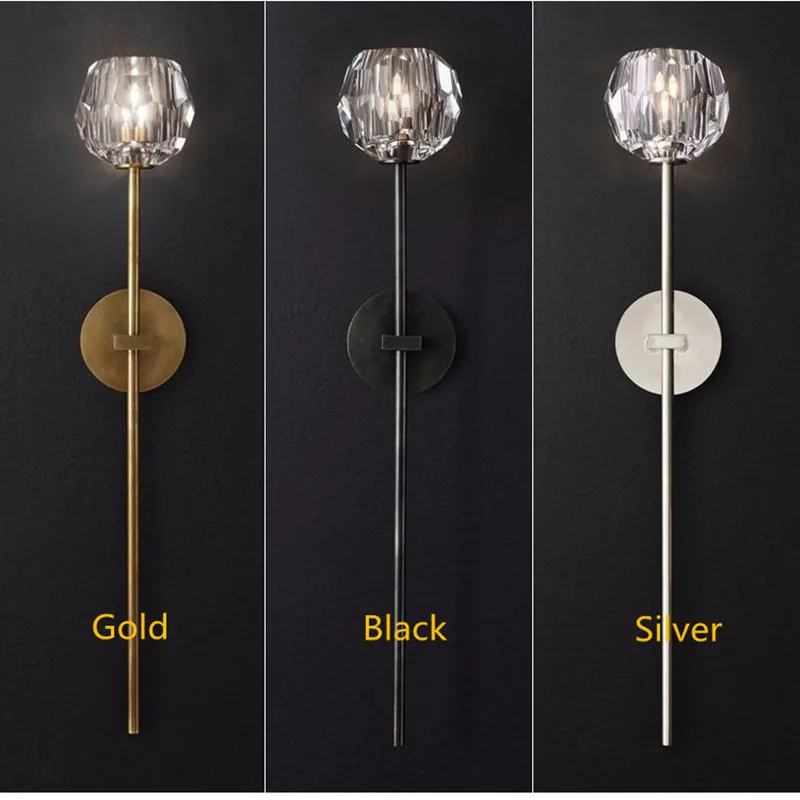 

Postmodernism Beside Led Wall Lamp Creative Crystal Living Room Hall Romantic Wall Sconce Lighting Free Shipping Wall Mounted AC