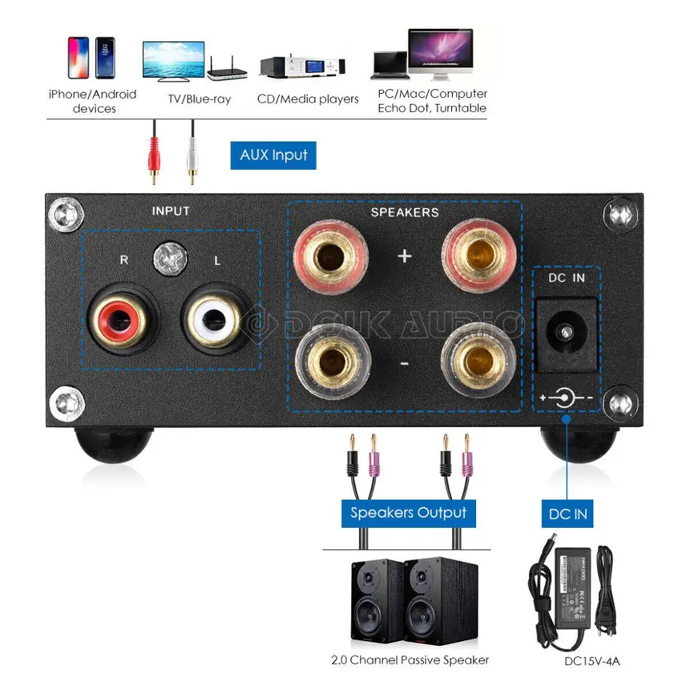 Nobsound цифровой аудио усилитель Bluetooth 4 0 стерео HiFi USB Lossless музыкальный плеер 100