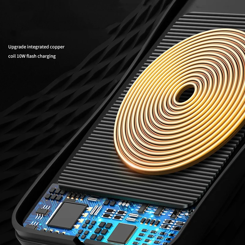 Wireless Car Charger 10W Qi Fast Charging Non-Slip Shockproof Silicone Pad Mat Phone Holder Mount for iPhone 12 /12 Pro |