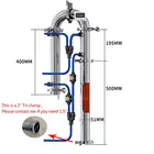 Двухдюймовая трубчатая дистилляционная колонна, для домашнего алкогольного пивоварения, оборудование с медная сетка трехзажимным силиконовым кольцом