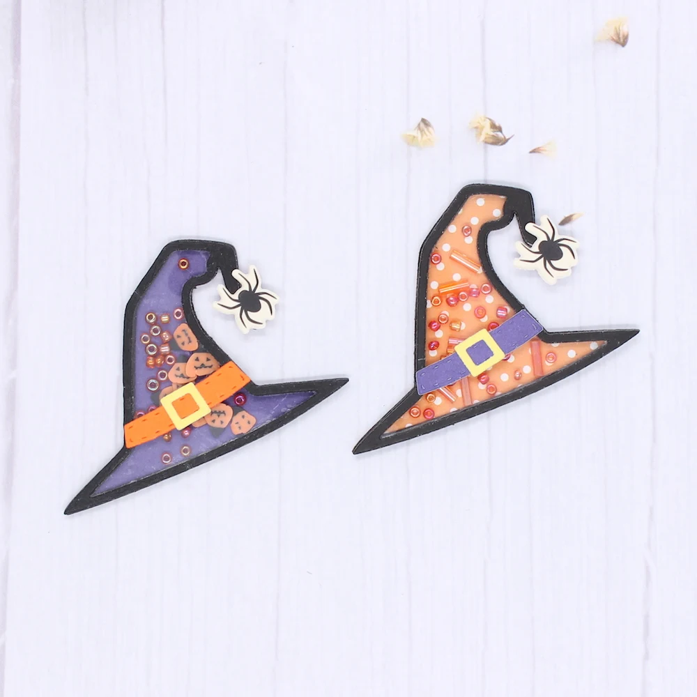 

KSCRAFT Halloween Witch Hat Shaker Metal Cutting Dies Stencils for DIY Scrapbooking Decorative Embossing DIY Paper Cards