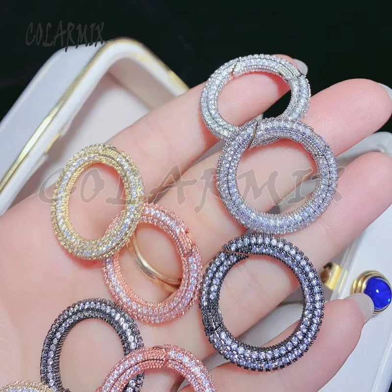 

5pcs Round Snap clasp pendants crystal Snap clasp pendants for jewelry making mix colors jewelry accessories for women 50882