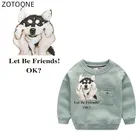 Термоклейкая аппликация ZOTOONE, нашивки в форме собак, для одежды, наклейки для одежды