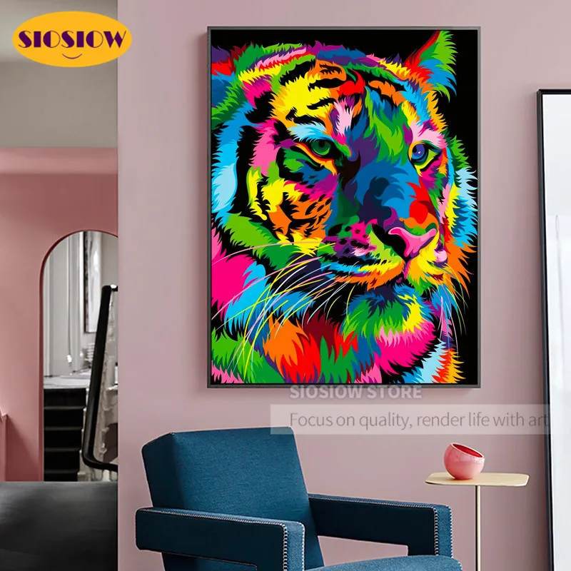 Набор для алмазной вышивки сделай сам картина из квадратных страз 5D с тигром