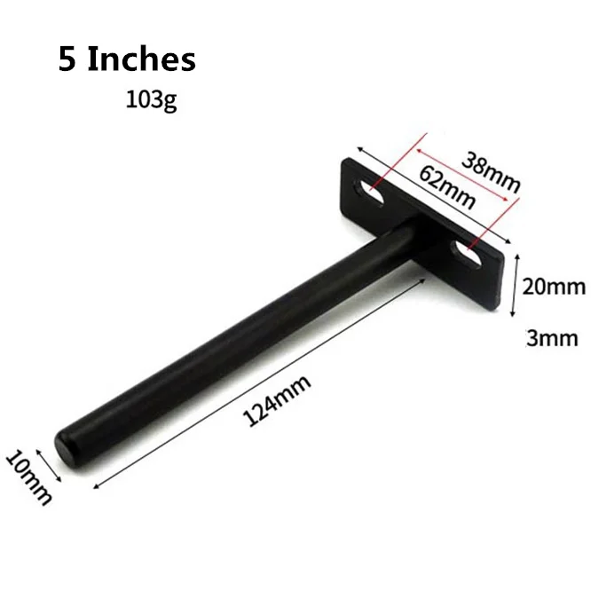 Черная Скрытая скобка 3 размера тяжелая опора настенный Настольный кронштейн для