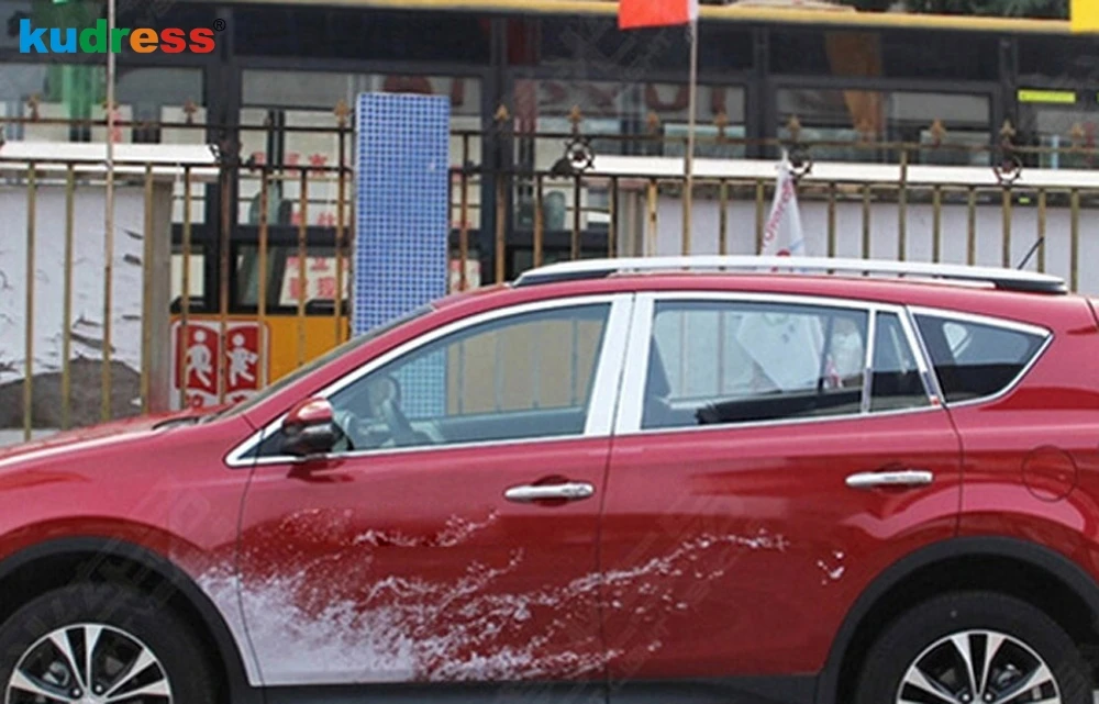 Отделка окна автомобиля из нержавеющей стали для TOYOTA RAV4 RAV 4 2013 2014 декоративная