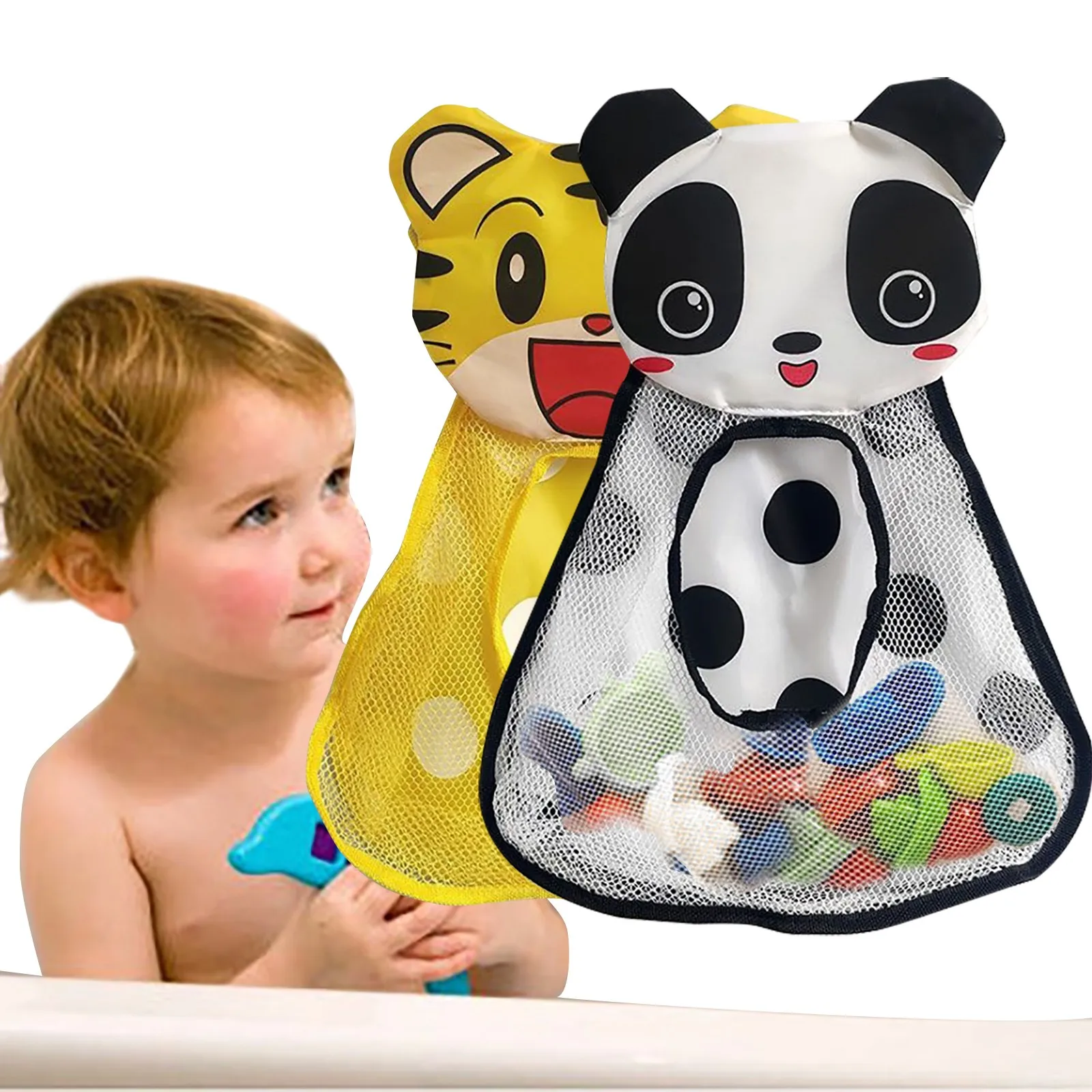 Baby Shower игрушки для ванной маленькая уточка детские хранения с сеточной
