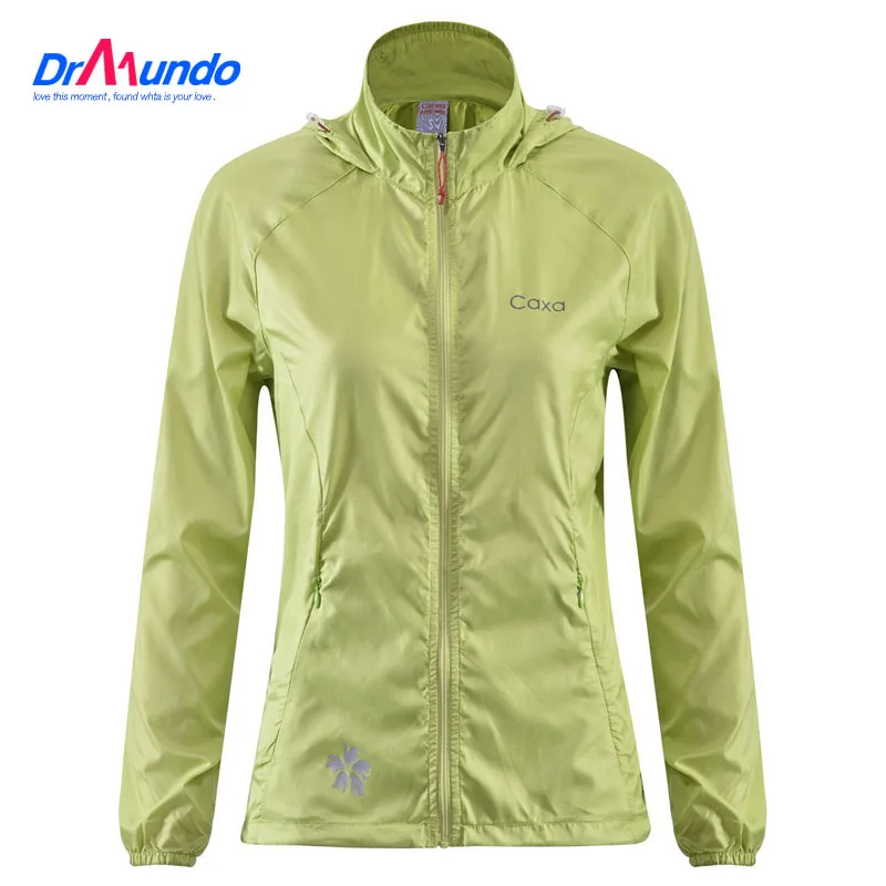 

Outdoor Women's Fast Drying Anti-UV Waterproof Wind Protector Rain Ultralight Ultra-thin Nylon Skin Jacket Cycling Shirt
