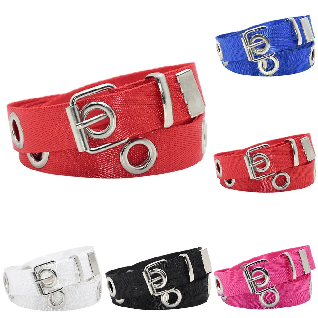 Ремень в стиле Харадзюку с металлической пряжкой длинный Повседневный