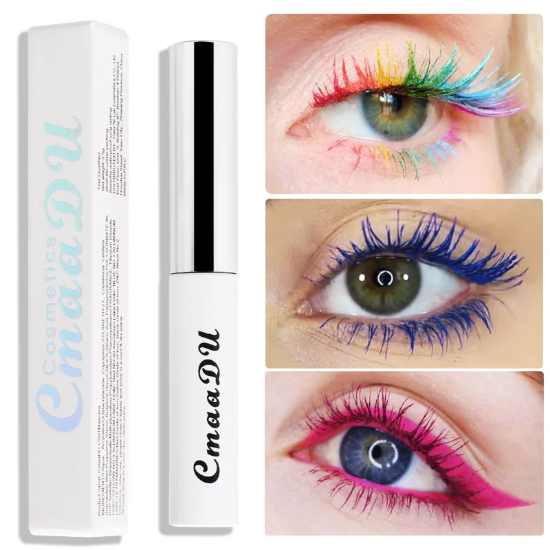 Брендовая 4D Очаровательная Удлиняющая Тушь для ресниц черные белые Зеленые