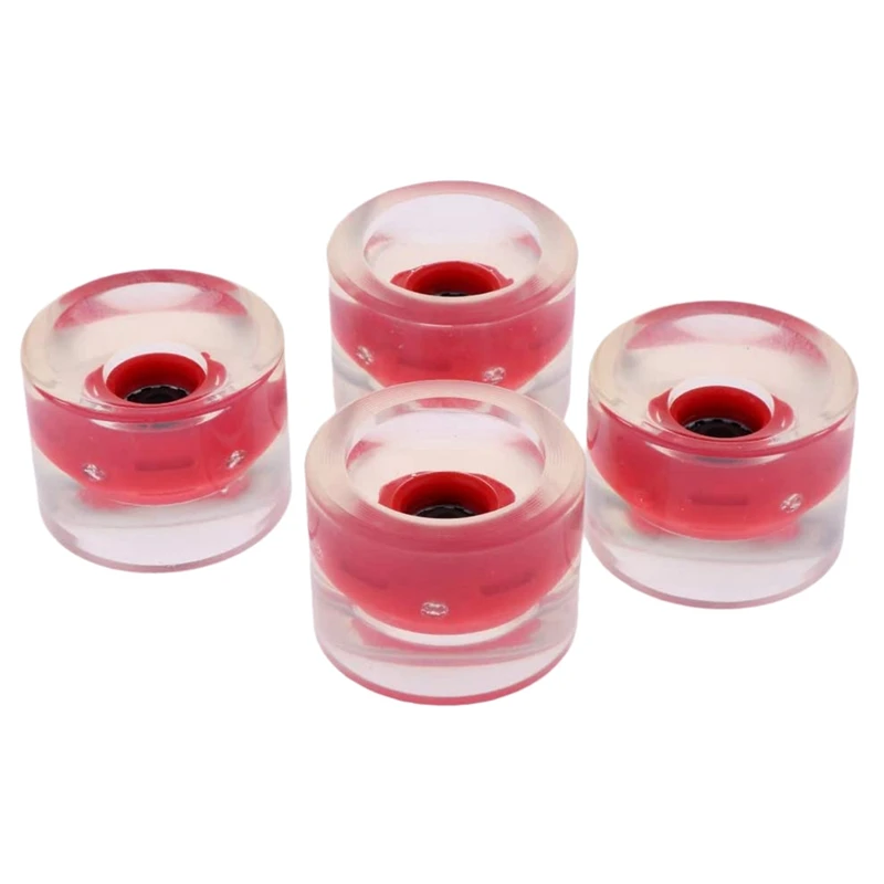 

8 Pcs Skateboard Wheels, 70mm Replacement Wheels for Longboard Dancing Street Skateboarding, 4 Pcs Pink & 4Pcs Red