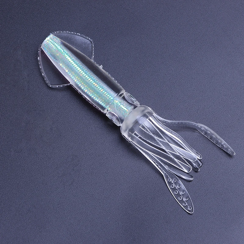 

1pc 10cm 8g luminous squid jigs silicone sea fishing soft baits fishing tackle