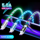 Зарядный кабель USB Type-C со светодиодной подсветкой, 5 А