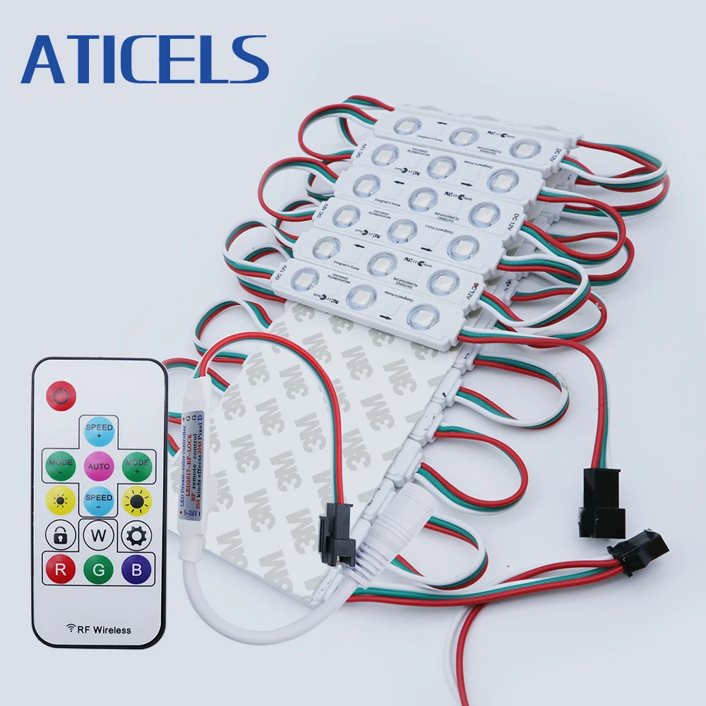 12V WS2811 светодиодный модули мечта Цвет RGB полосы 5050 IP65 Водонепроницаемый для